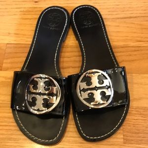 Tory Burch Black Slides